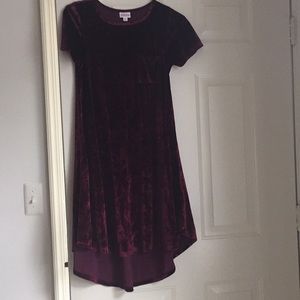 EUC Lularoe Elegant Carly Dress Wine Size XS